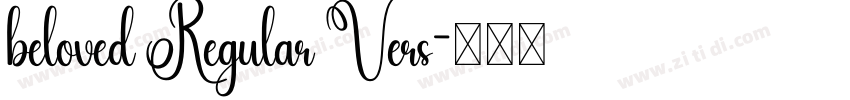 beloved Regular Vers字体转换